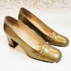 Gucci Marmont Horsebit Patent Leather Pumps SZ 7.5